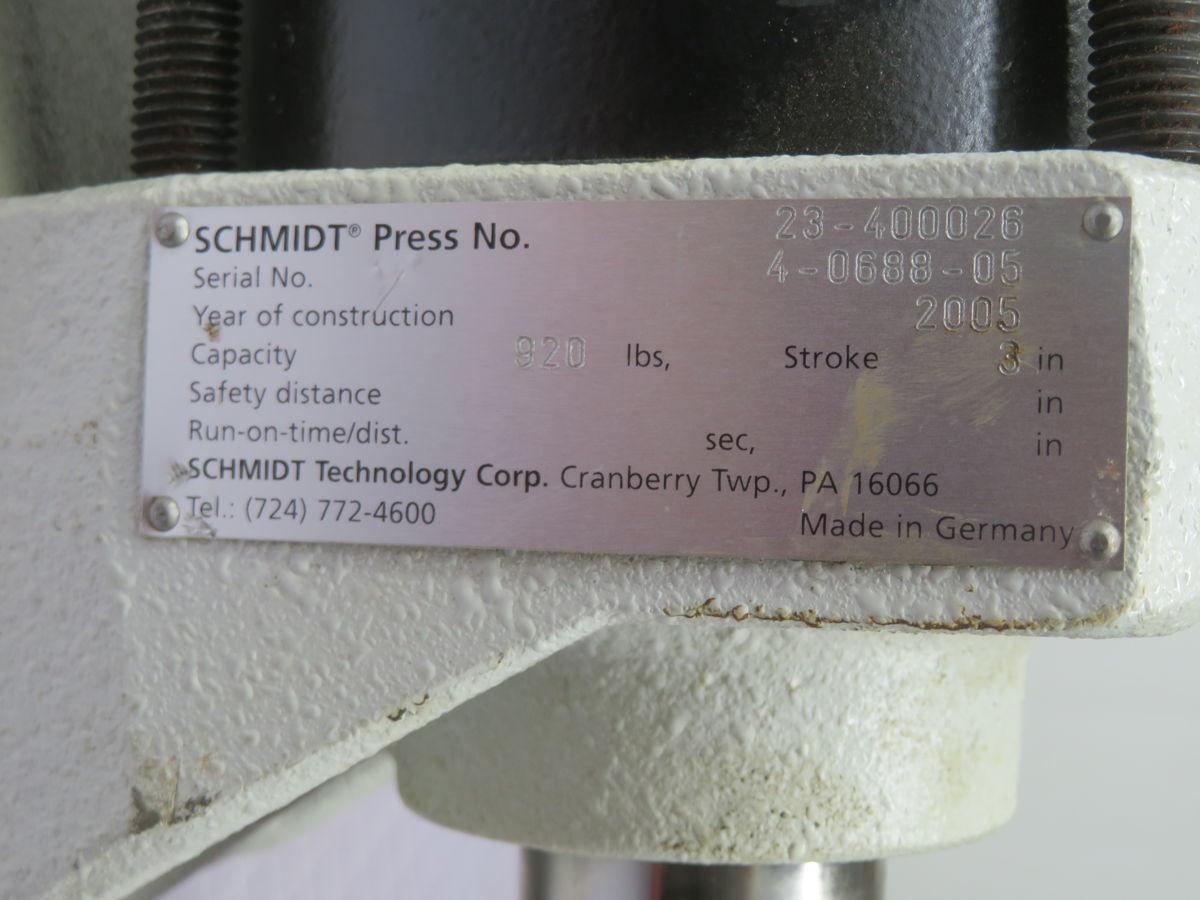 Schmidt #23-400026, Pneumatic Direct-Acting Press Head RAM Actuator - Image 5