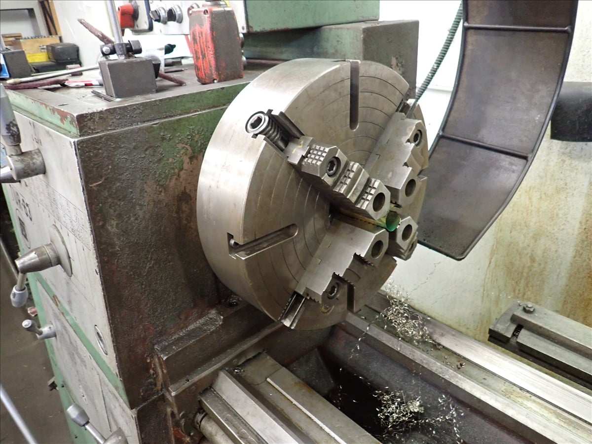 24" x 104" FAT #PONAR-WROCLAW-TUR-63, Engine Lathe, 16" 4-jaw chuck, (2) steady rests, tool post, tailstock - Image 5