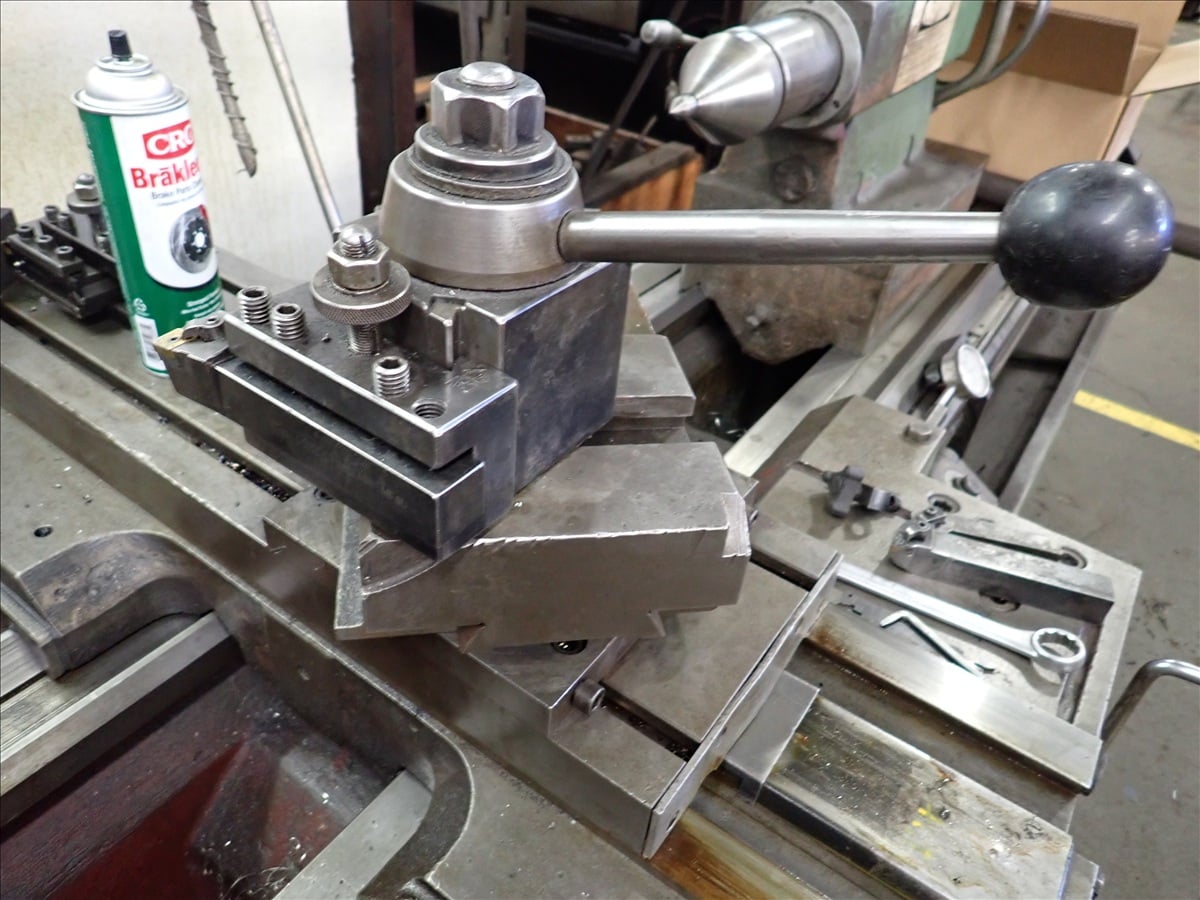 24" x 104" FAT #PONAR-WROCLAW-TUR-63, Engine Lathe, 16" 4-jaw chuck, (2) steady rests, tool post, tailstock - Image 7
