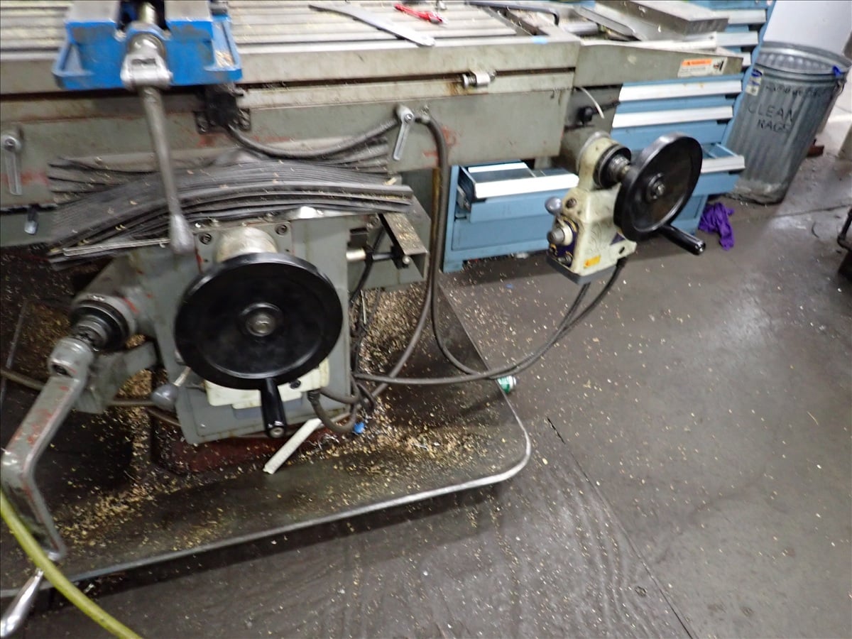 Sharp #V1, Manual Vertical Knee Mill, 12" x 58" table, 5 HP, Maxi Torque-Rite power drawbar, Newall NMS300 - Image 2