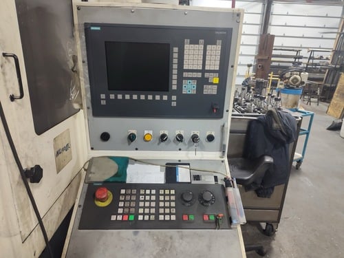 Huron #NX40, double column bridge machining center, 87.4" X Travel, 63" Y Travel, 39" Z, 87" x 50" table - Image 2