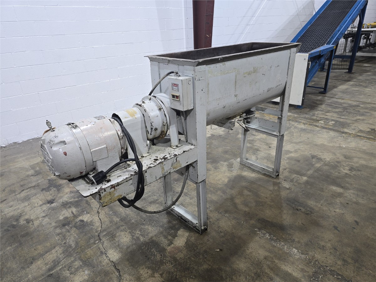 10 cu.ft. Ribbon blender, 50" x18" trough, 21" deep, double ribbon agitator, 56 RPM, 2 HP explosion proof - Image 1