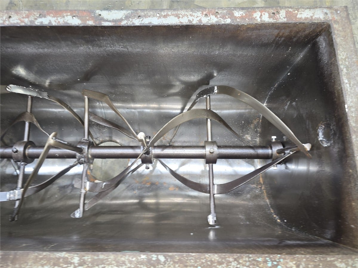 10 cu.ft. Ribbon blender, 50" x18" trough, 21" deep, double ribbon agitator, 56 RPM, 2 HP explosion proof - Image 4