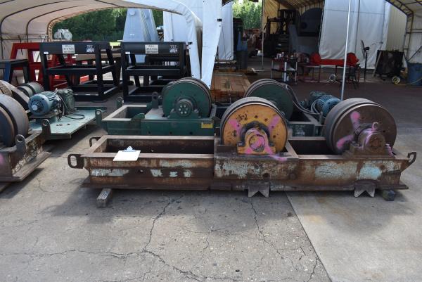 400 Ton, Ransome #400/100PRSR, tank turning rolls, 800000 lb., driver and idler, 28" diameter wheels, rubber - Image 1