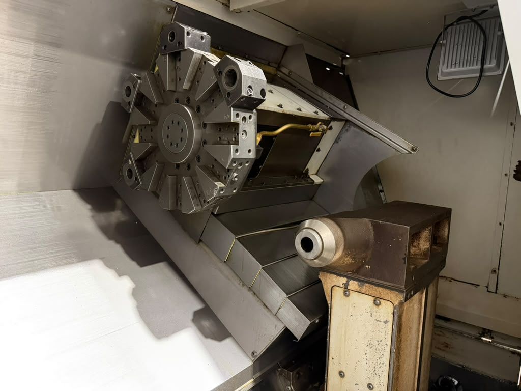 Haas #SL-30T, CNC turning center, 21" swing, 34" turning length, 3" bar, 3400 RPM, 30 HP, 12 station, 10" - Image 8