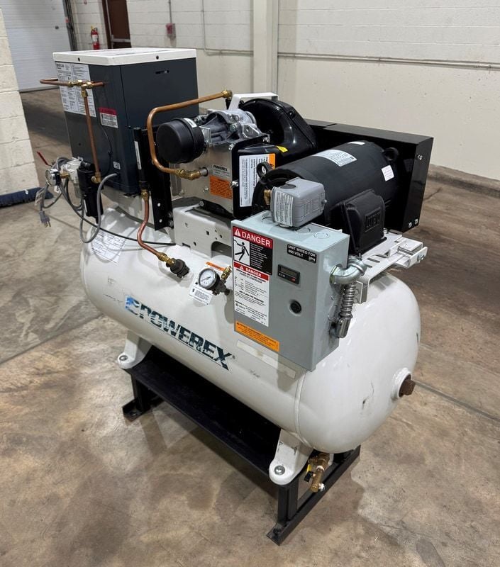 5 HP Powerex #STSH050244, 15 scfm, 116 psi, 60 gallon, dryer, 2021 - Image 2