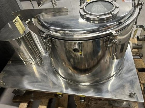 12" x 24" Stainless Steel Basket Centrifuge, 89 L basket volume, 3 KW motor, slurry filtration, dewatering - Image 4