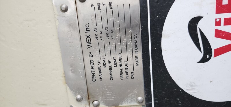 8 sq.ft., 400 psi, ViEX #TPS530, plate heat exchanger, 5.3' L x 1.7' width, sweet, 2005 - Image 8