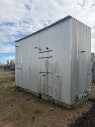 36" x 10' Bromley, sour horizontal separator, 3-phase, 1440 psi, w/ 24" 1650 psi blowcase, skidded, housed - Image 3