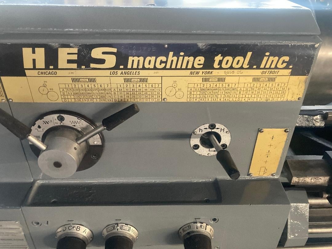 20" x 60" Geared Head Engine Lathe, inch/metric digital read out, carriage rapid travel - Image 2