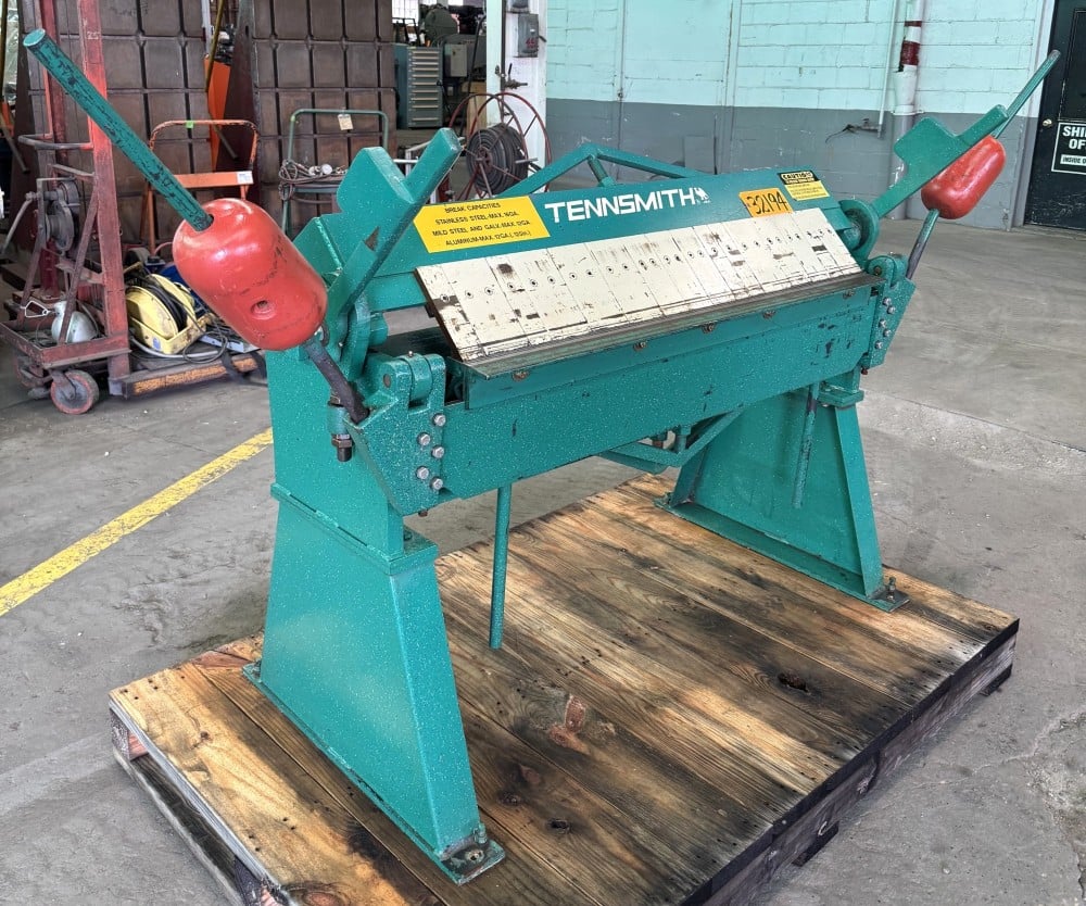 12 gauge x 4' Tennsmith #HBU48-12, Box & Pan Brake, Floor Model, Complete Set Of Fingers - Image 2