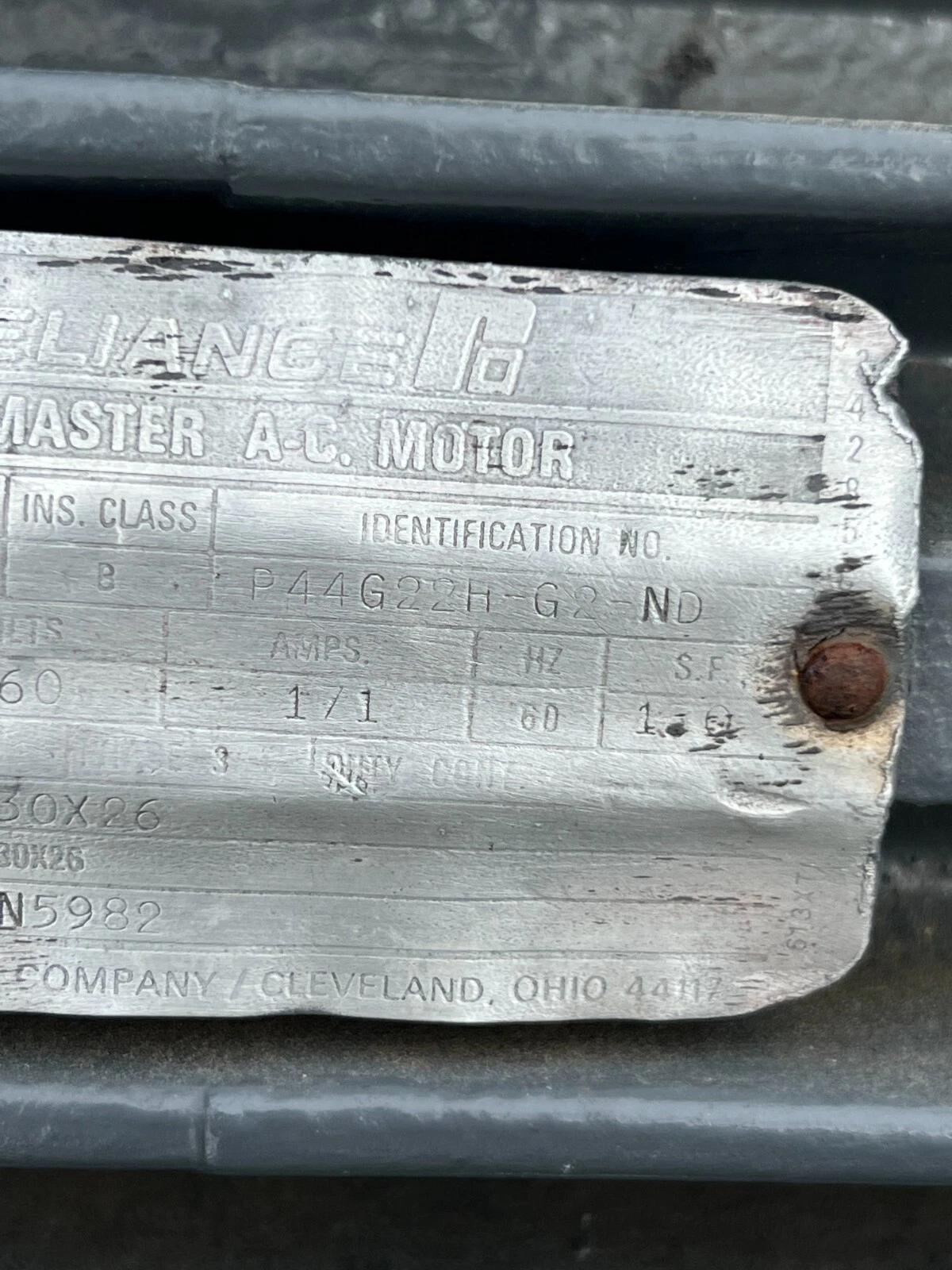 150 HP 1780 RPM Reliance #P44G22H-G2-ND, Duty Master AC Motor, Type P, Frame 445T, 171 amps, 460 Volts - Image 5