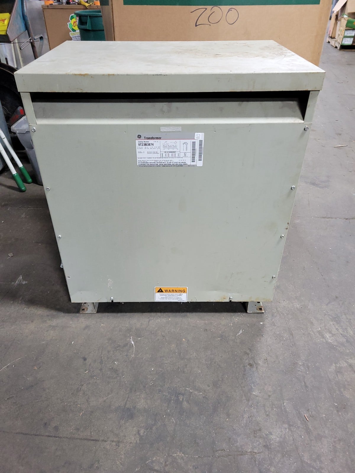 75 KVA 480 Primary, 208/120 Secondary, General Electric #9T23B3874, Transformer, QL, Type 2, 3 phase - Image 6