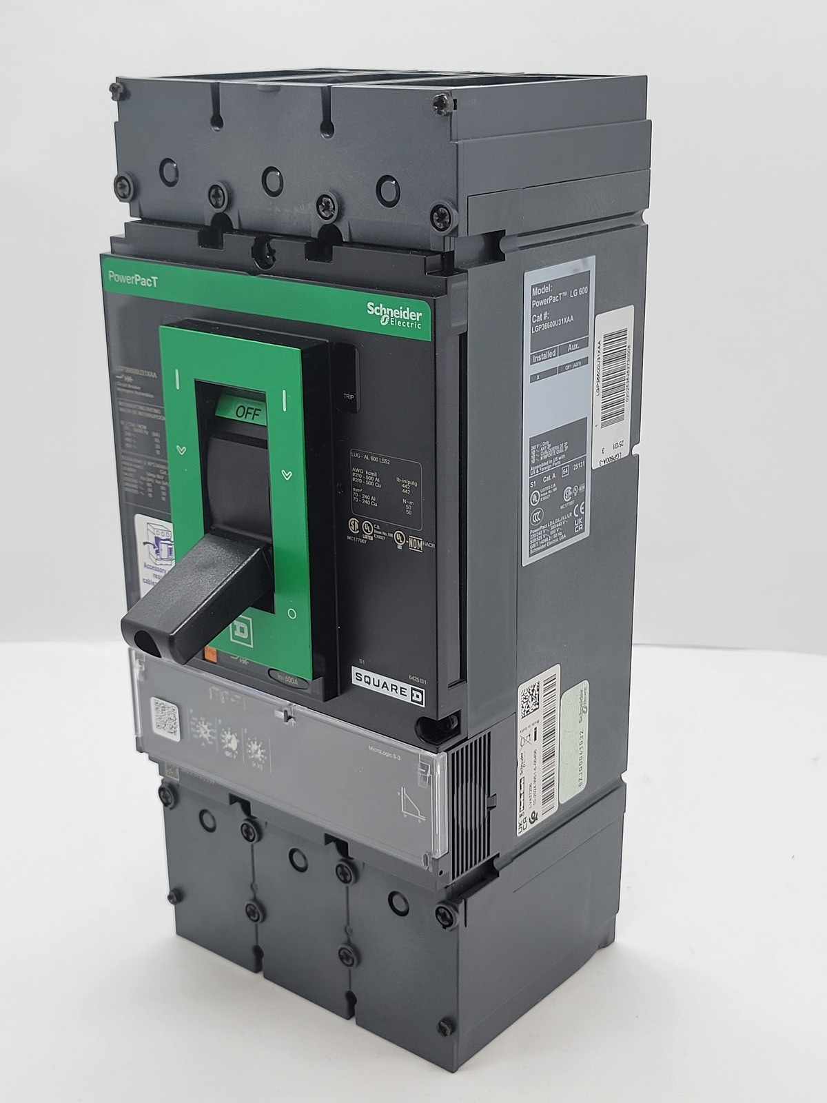600 Amps, Square D #LGP36600U31XAA, PowerPact Circuit Breaker, 3P, 600 Volts, 35KA, new - Image 8