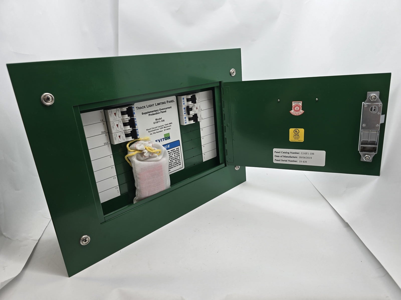 Leviton #G16F1-003-106, Track Light Limiting Panel, 16 Space, 120 Volts, Flush Mount, new - Image 8