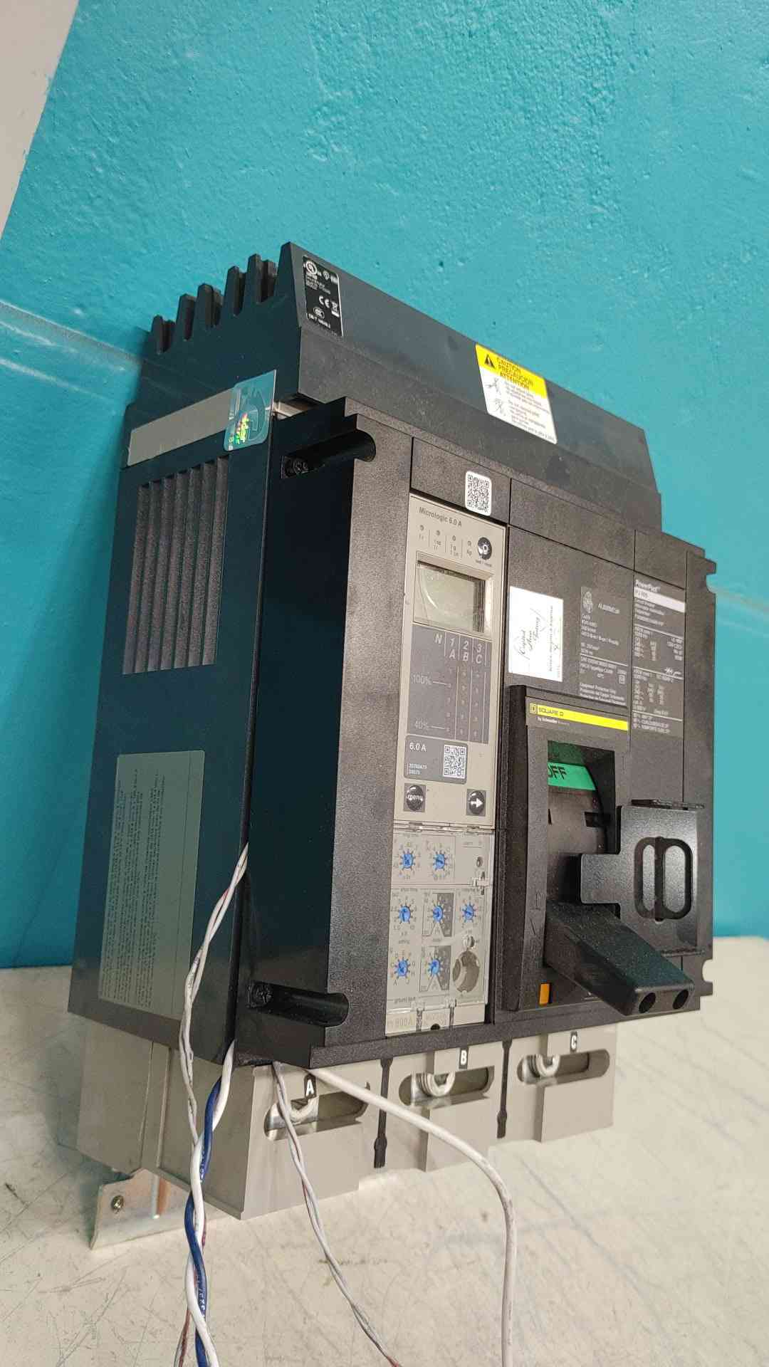 800 Amps, Square D #PJA36080CU44AE1YP, I-Line circuit breaker, 3 pole, 600 Volts, MicroLogic 6.0A - Image 3