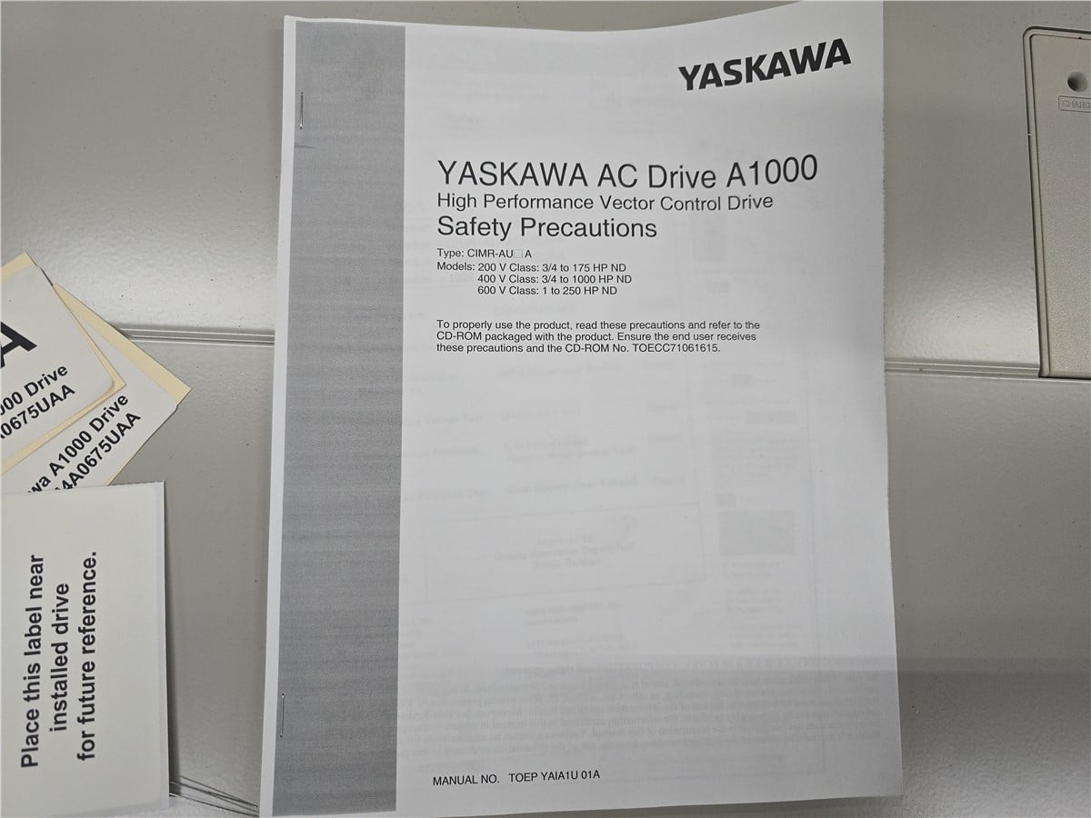 500 HP Yaskawa #CIMR-AU4A0675UAA, A1000 AC drive, 675 amps, 480 Volts, 3 phase - Image 8