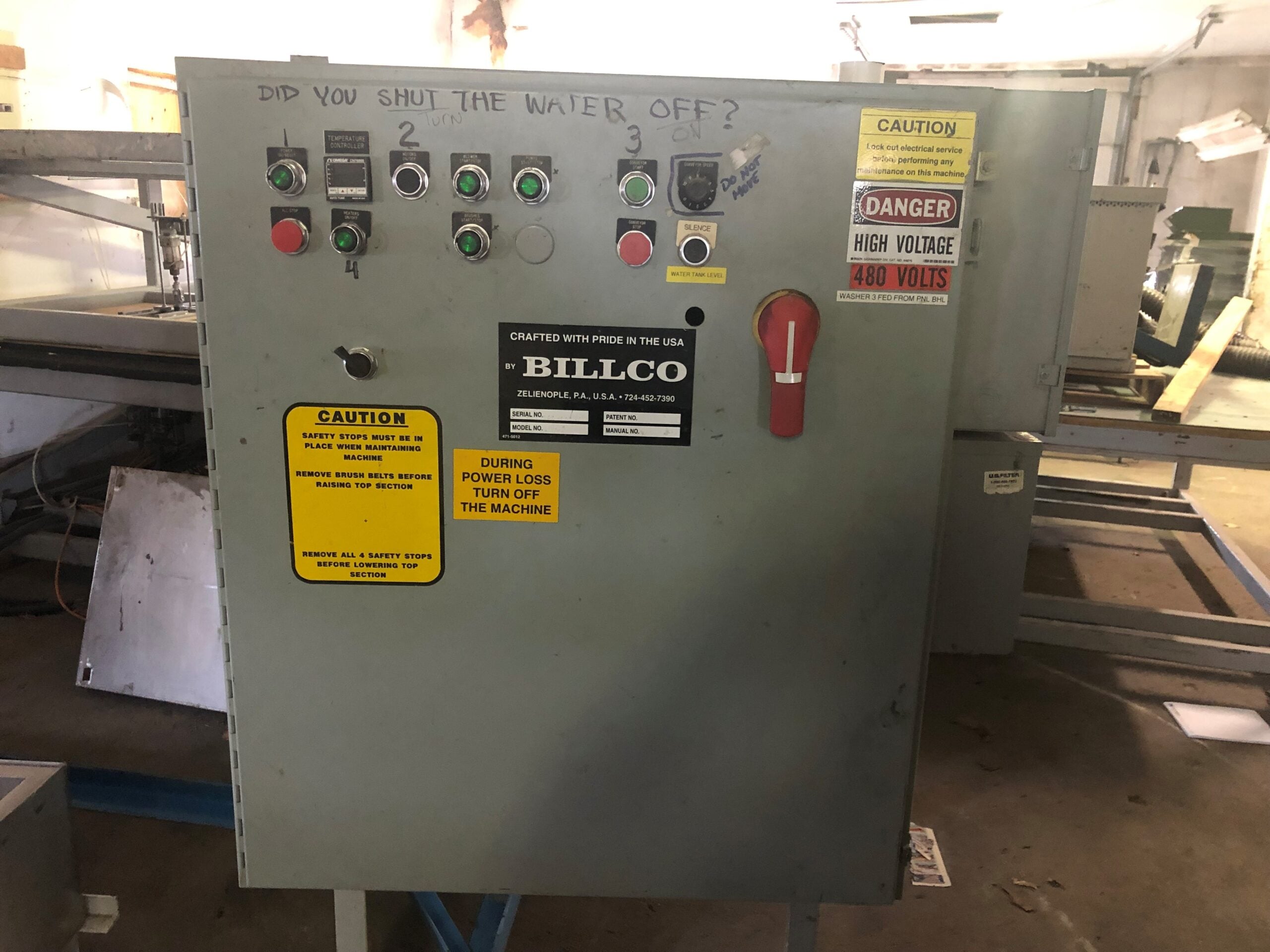 Billco, 84" 6 brush horizontal glass washer - Image 2