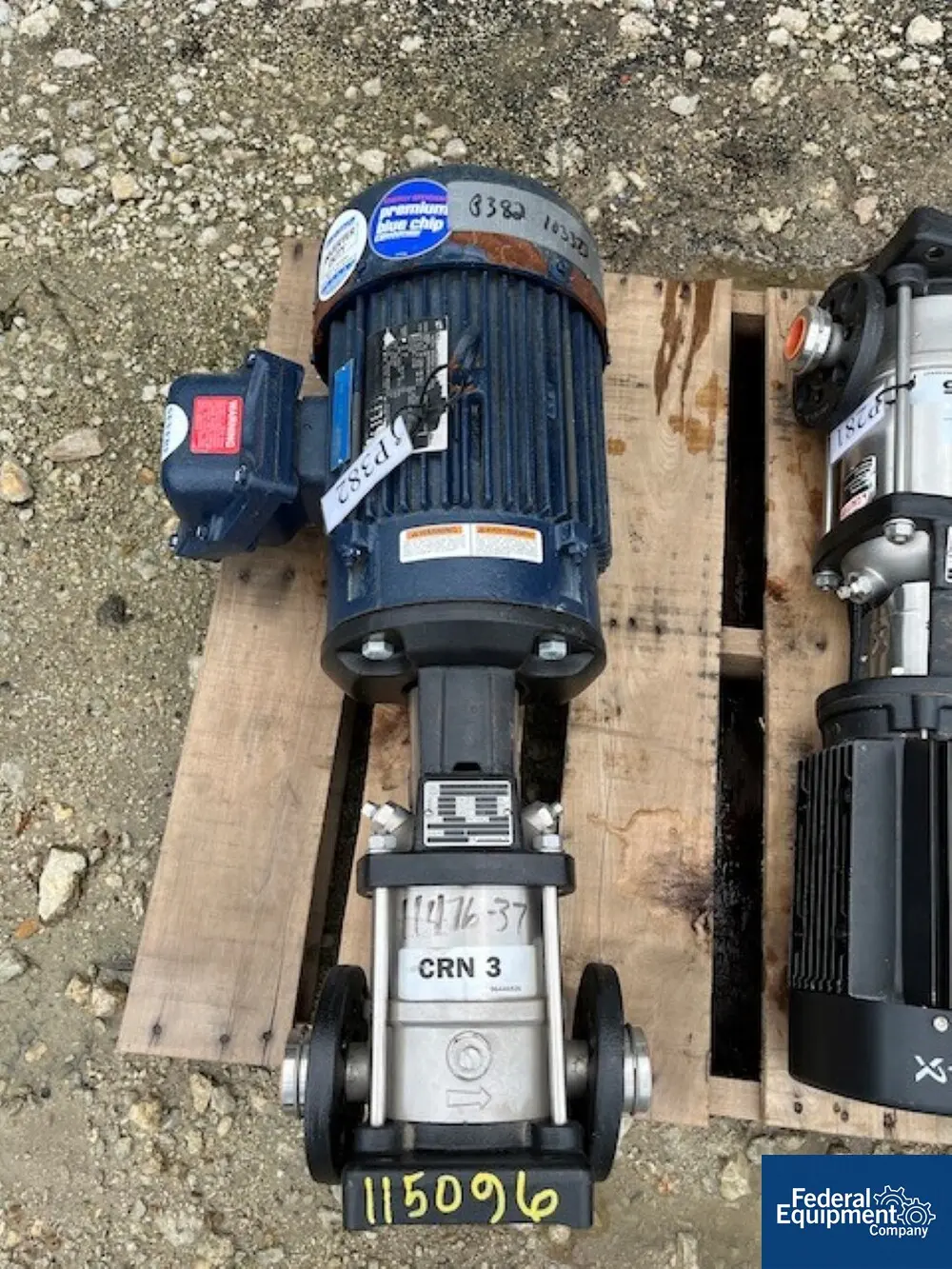 15 GPM @ 141' TDH, Grundfos #CRN3-6-B-FGJ-G-E-HUUK, pump, 316 Stainless Steel, 3 HP, 230/460 V. - Image 1