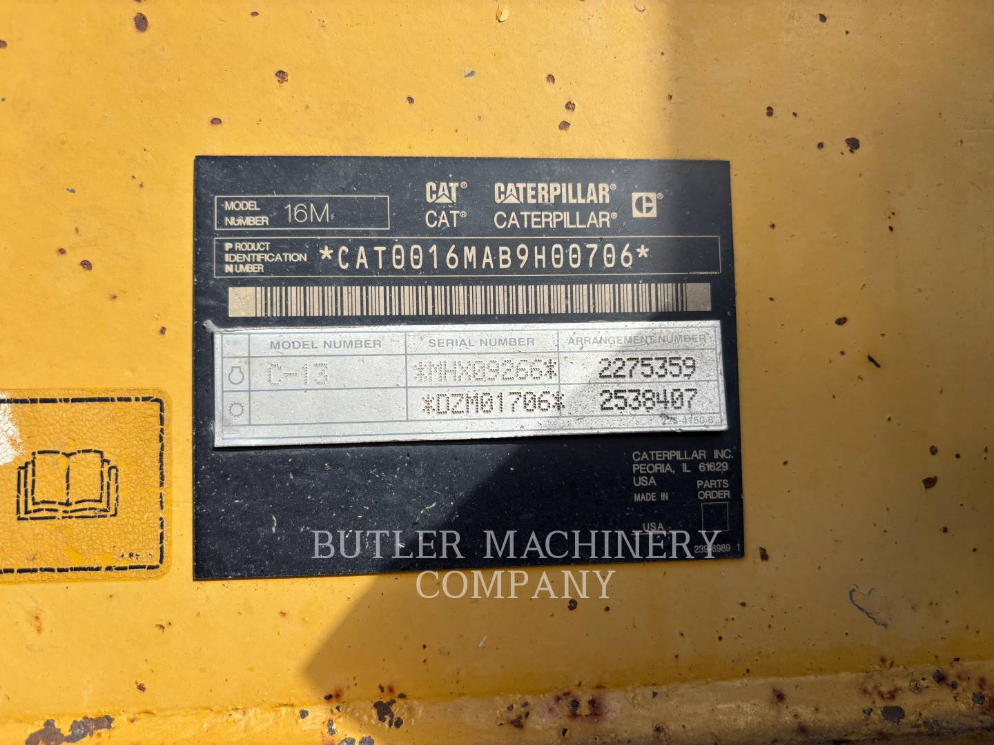 Caterpillar 16M, Motor Grader, 76744 hours, S/N: B9H00706, 2009 - Image 6