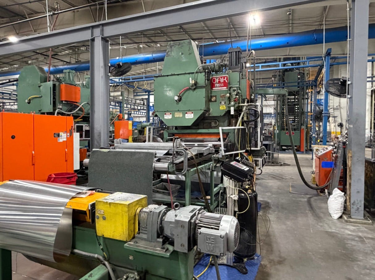 100 Ton, Burr Oak #FP3B-54, Fin Press, 1.5" stroke, 13" shut height, 51" x 48" bed, 4" adjustment, 133-300 - Image 2