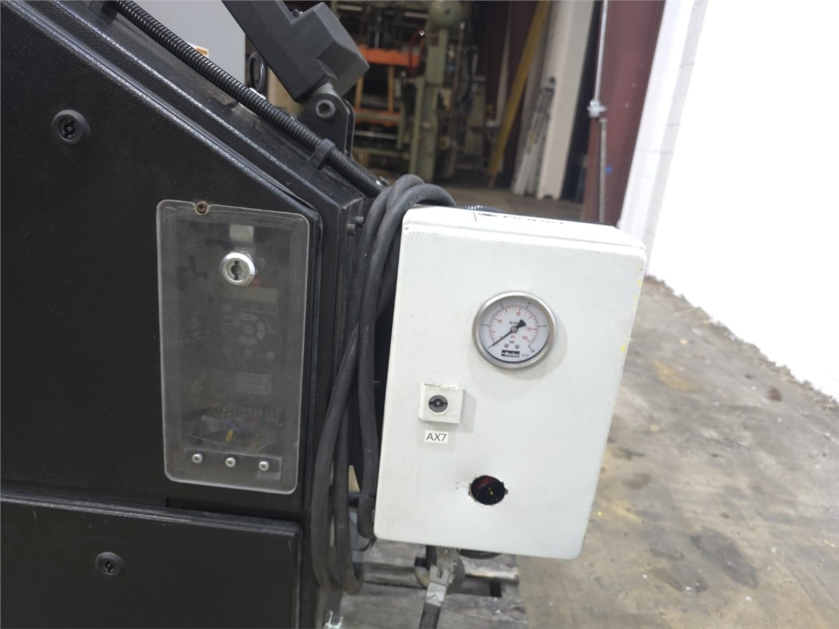 8" x 14" Rapid #200-36-RF, roll-feed granulator, 7.5 HP, 1180 RPM, 3 knife open rotor, 2 bed knives - Image 8