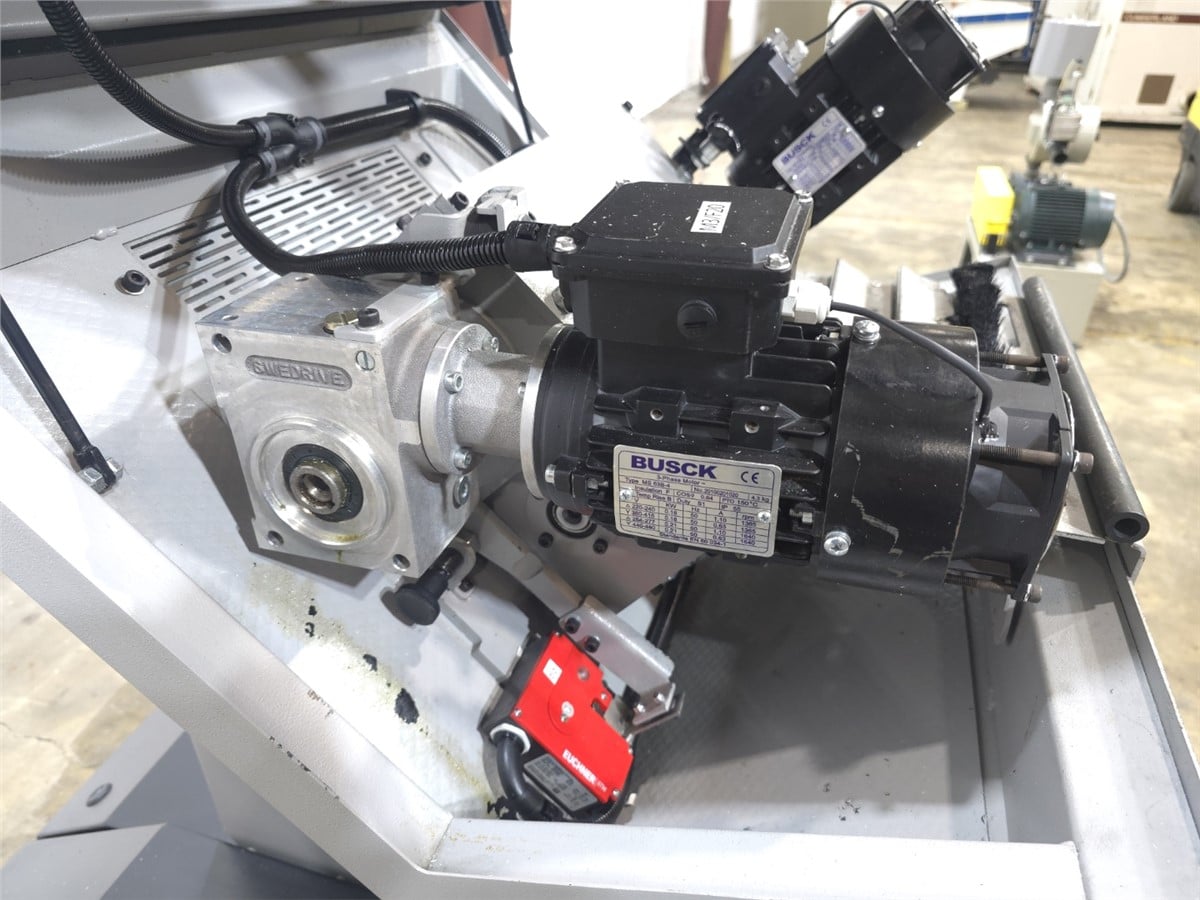 8" x 14" Rapid #200-36-RF, roll-feed granulator, 7.5 HP, 1180 RPM, 3 knife open rotor, 2 bed knives - Image 9