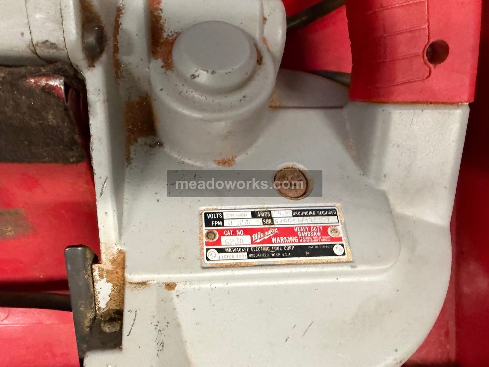 Milwaukee #6230, Tool Lot, portable band saw, right angle drill, Ideal 120' fish tape, steel cases - Image 4