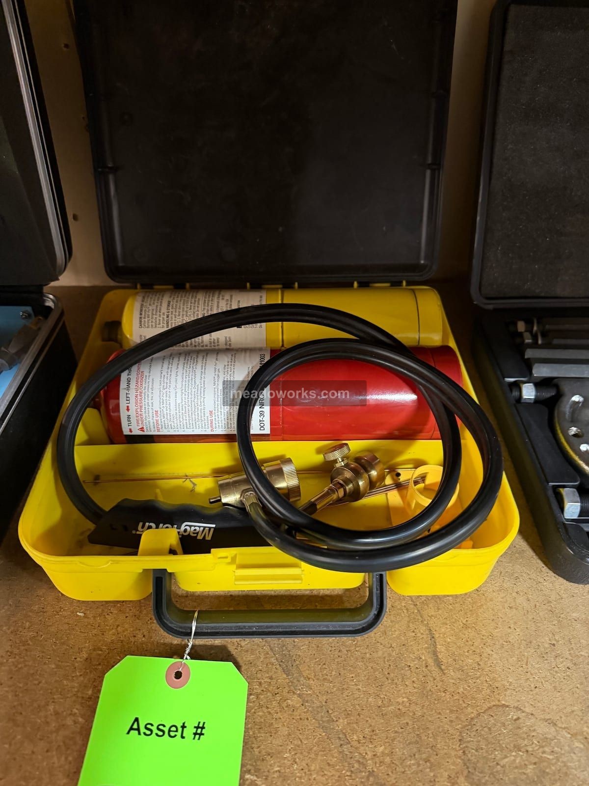 Mag-Torch, Brazing Torch Kit in Case, regulator, hose, rods, (2 available) cylinders - Image 1