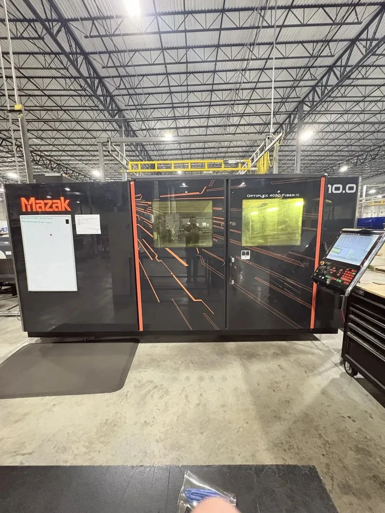 Mazak #Optiplex-4020-Fiber-III, CNC Fiber Laser Cutter, 10,000 watt, 160.4" X, 81.1" Y, 4.33" Z, 6.5' x 13' - Image 1