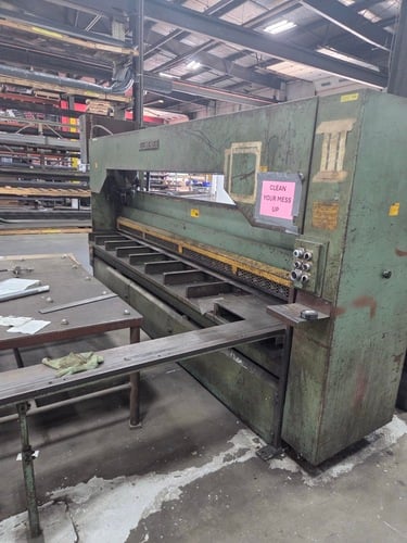 1/4" x 12' Betenbender, hydraulic shear, 144" cutting length, 36" Back Gauge, 13 SPM, 21 hold downs, 1" x 4" - Image 8