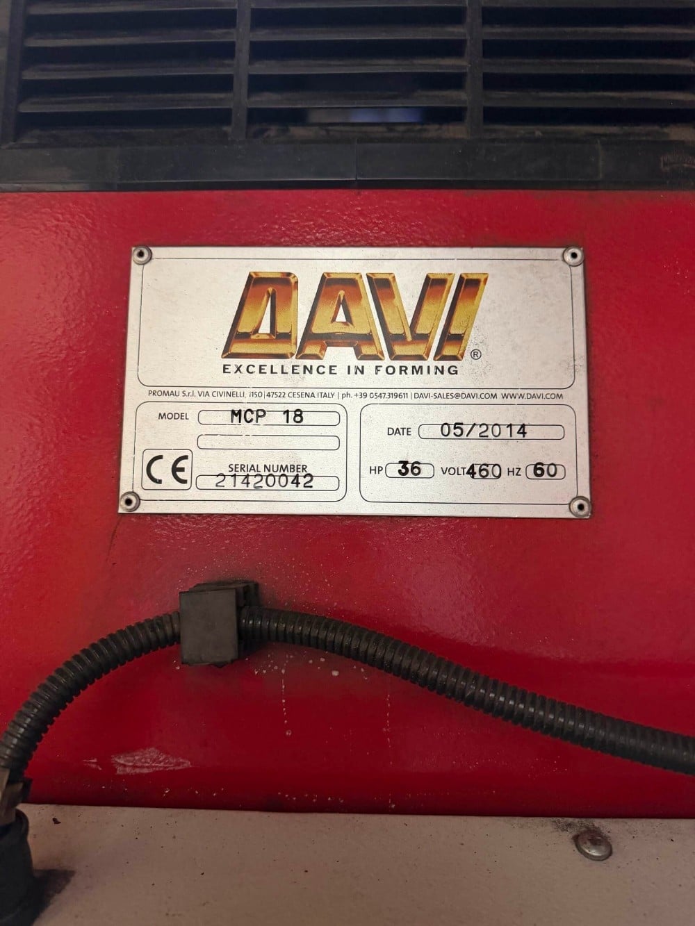 6" x 6" x 0.625" Davi #MCP18, angle roll, 3-roll bender, 2014 - Image 3