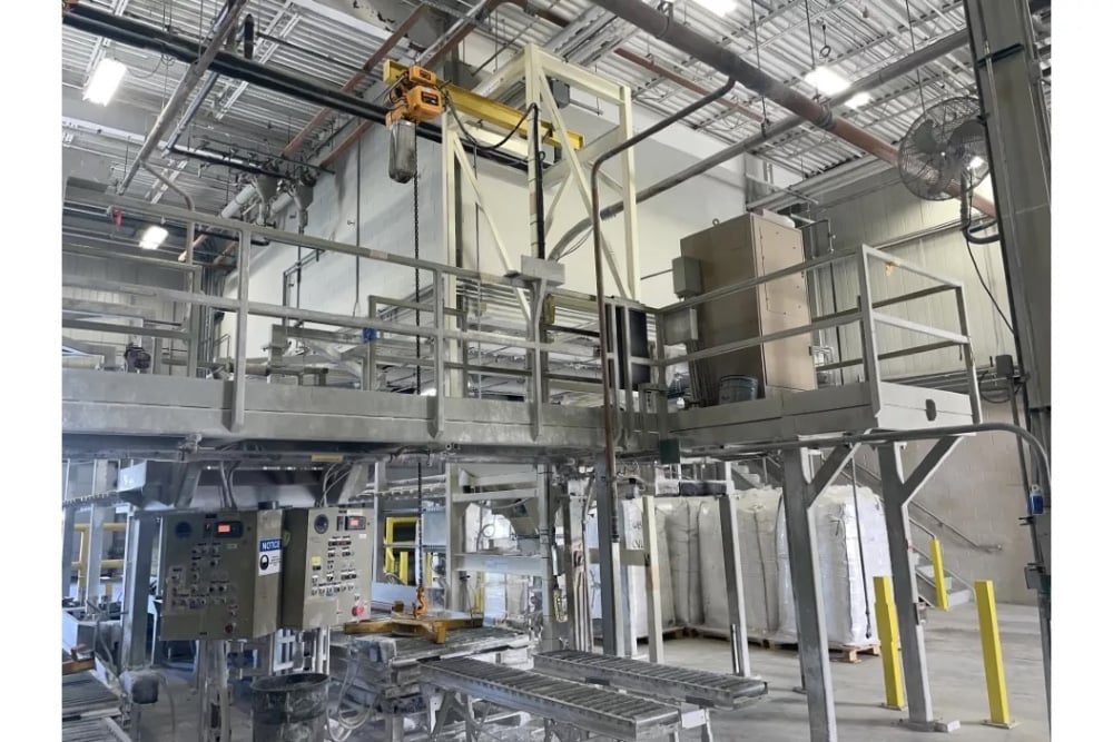 Bulk Bag Supersack Unloader, Best #BBU-4000-BE-IH, bulk equip, 2 ton Harrington electric hoist, pendant - Image 4