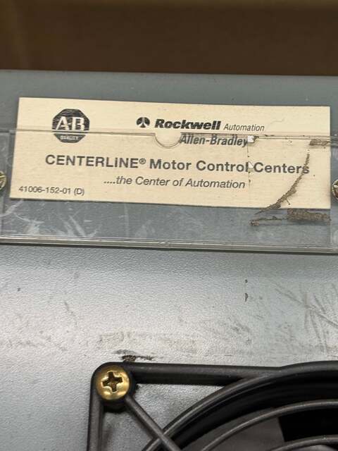 Allen-Bradley #2100M-FKC-30THX-79GD-111, centerline mcc bucket w/, HIM Keypad, Cooling Fan, Rotary - Image 3