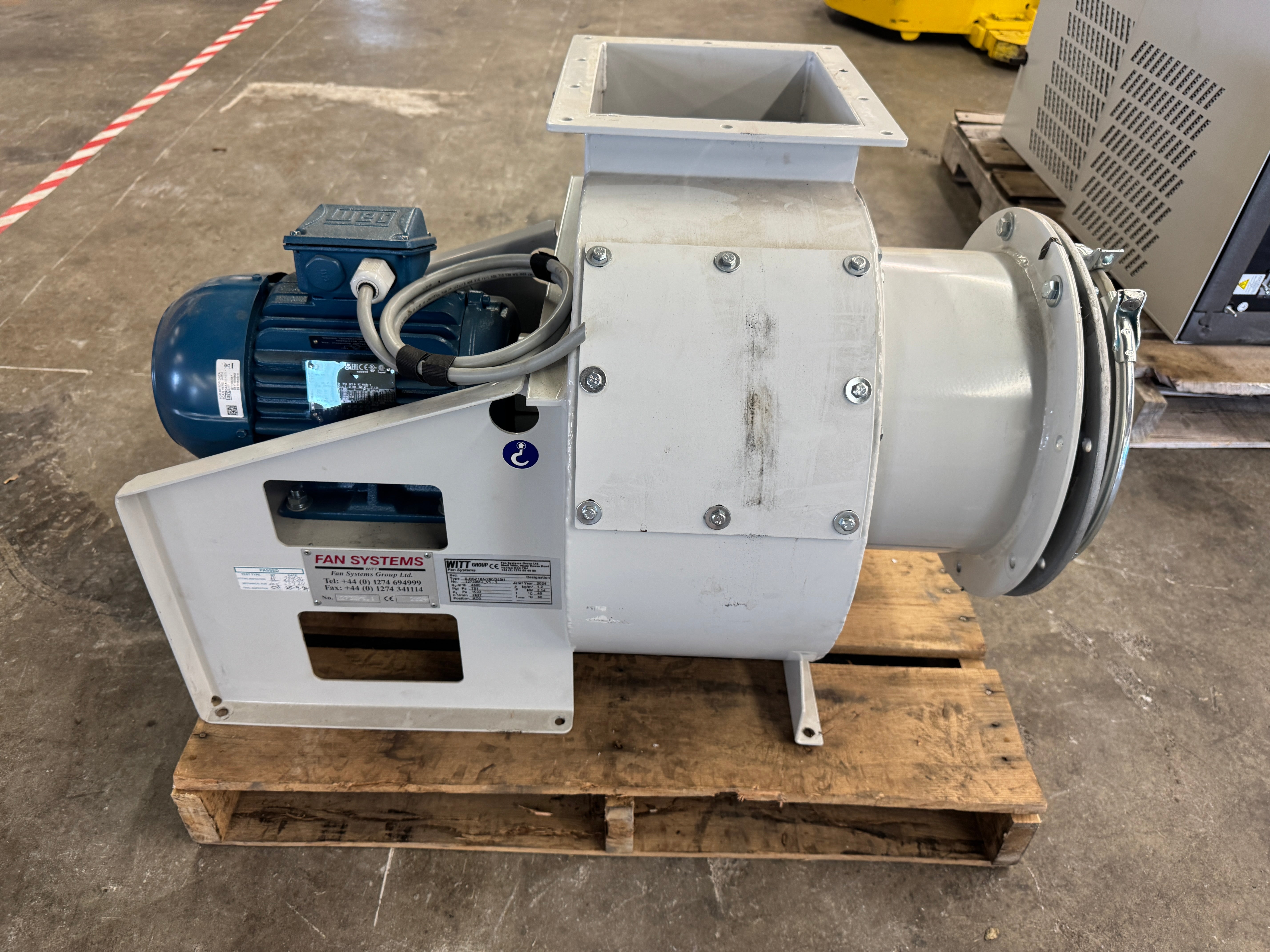 2825 CFM, Fan Systems #S-RSZ10A/280/355/1, Centrifugal Blower, 3 S.P., 2.14 KW, 2827 RPM, 60°C Max, 2024 - Image 2