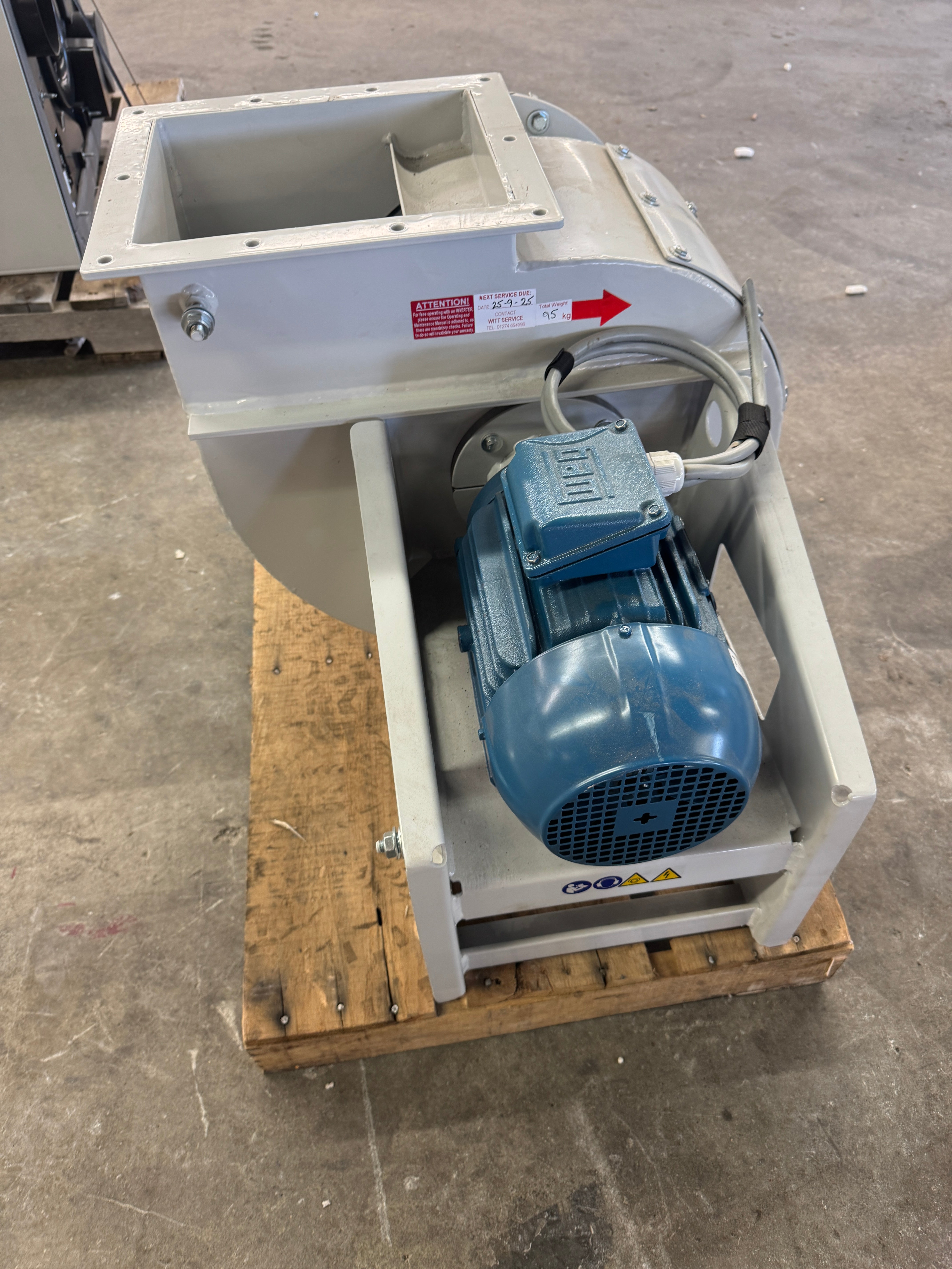 2825 CFM, Fan Systems #S-RSZ10A/280/355/1, Centrifugal Blower, 3 S.P., 2.14 KW, 2827 RPM, 60°C Max, 2024 - Image 6