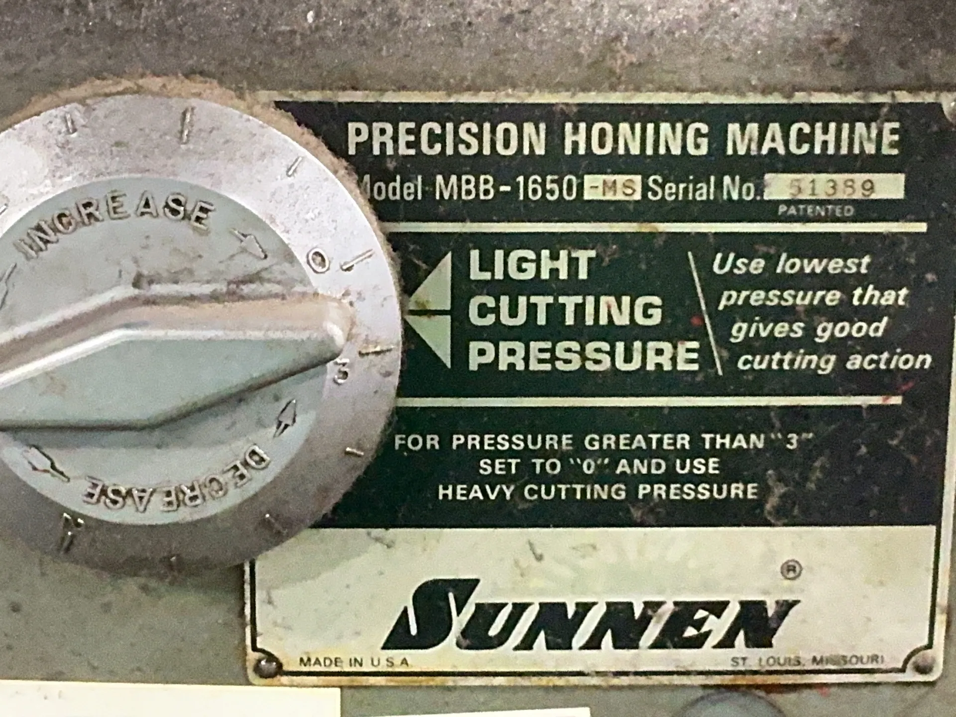 Sunnen #MBB-1650-MS, hone, 17" x 28" capacity - Image 3