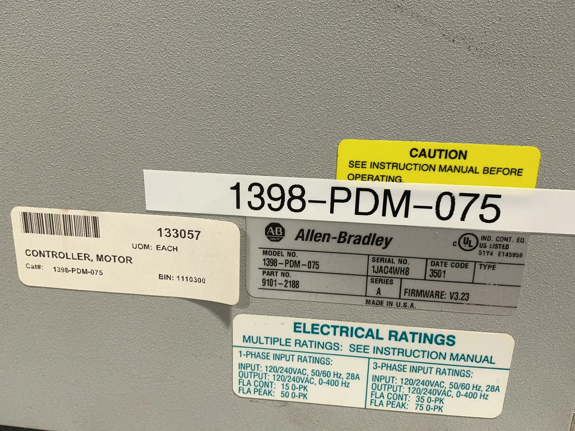 Allen-Bradley #1398-PDM-075, Ultra Plus series positioning servo drive, 28 A, 120/240 Volts, 2001 - Image 6