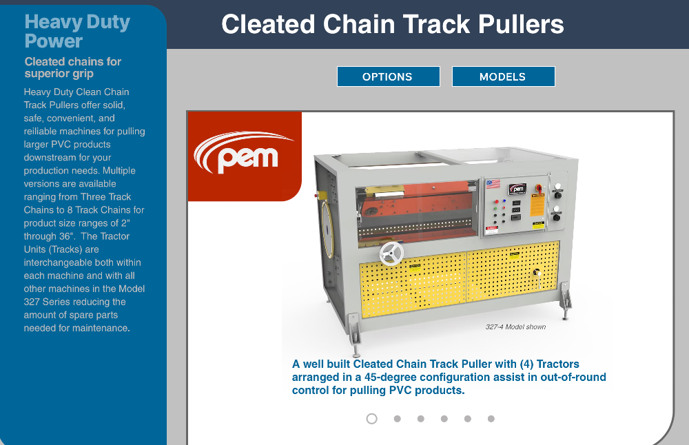 Plastics Extrusion Machinery PEM, 4 belt smooth belt puller - Image 7