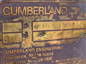 28" x 21" Cumberland #28B-3KN, Granulator, 75 HP AC motor, 3 rotor knives, 2 bed knives, 0.38" screen, 5 HP - Image 6