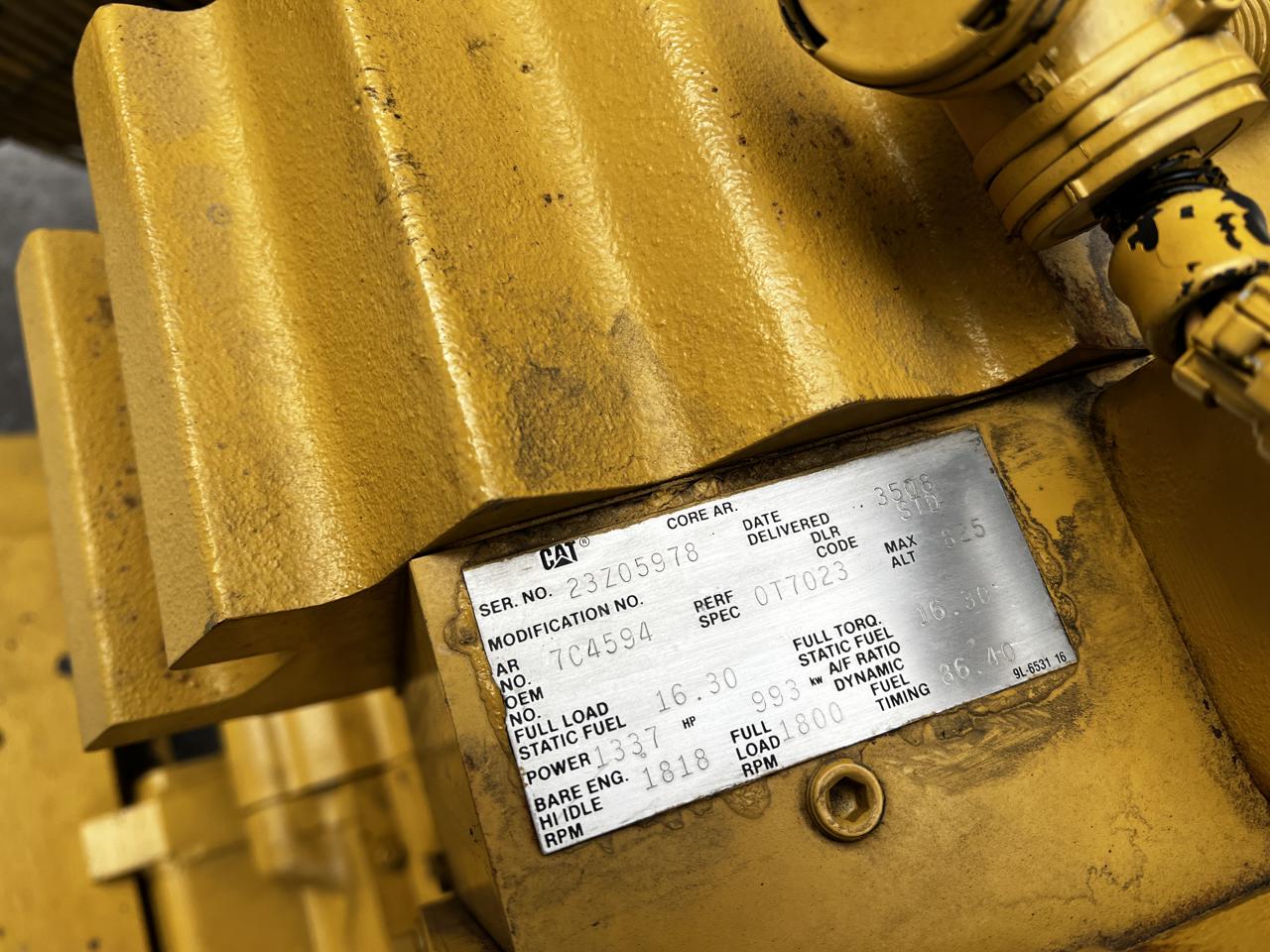 900 KW Caterpillar #SR-4, diesel generator set, 120/208 Volts, 3 phase, 1337 HP @ 1800 RPM, 3508-DITA engine - Image 9