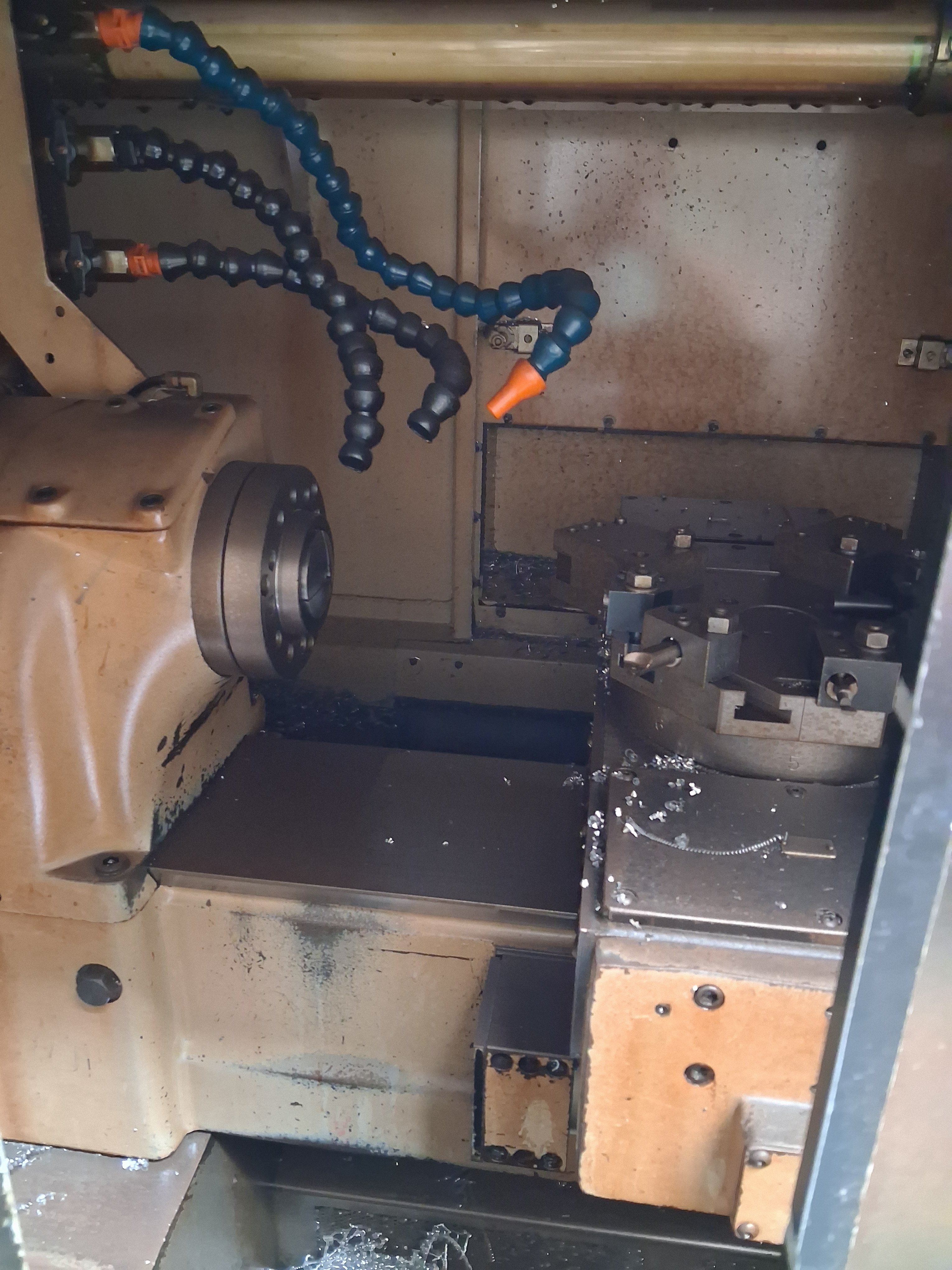Hardinge #CHNC-I, CNC chucker lathe, Fanuc 0T-B Control, 5C collet spindle, 8-station turret, 5.5 KW spindle - Image 3