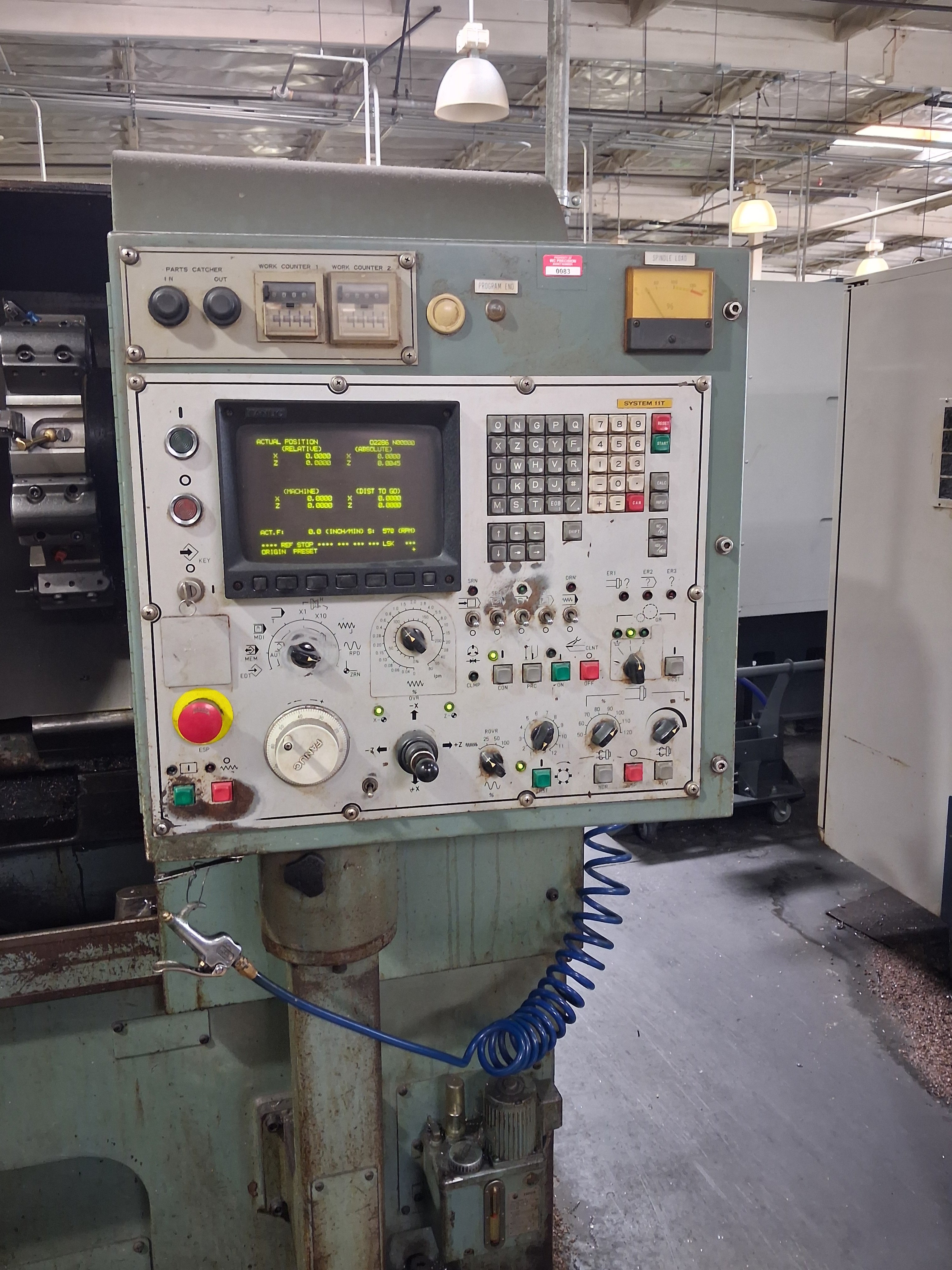 Mori Seiki #SL-2H, slant bed CNC turning center, Fanuc 10T Control, 12-station drum turret, hydraulic chuck - Image 2