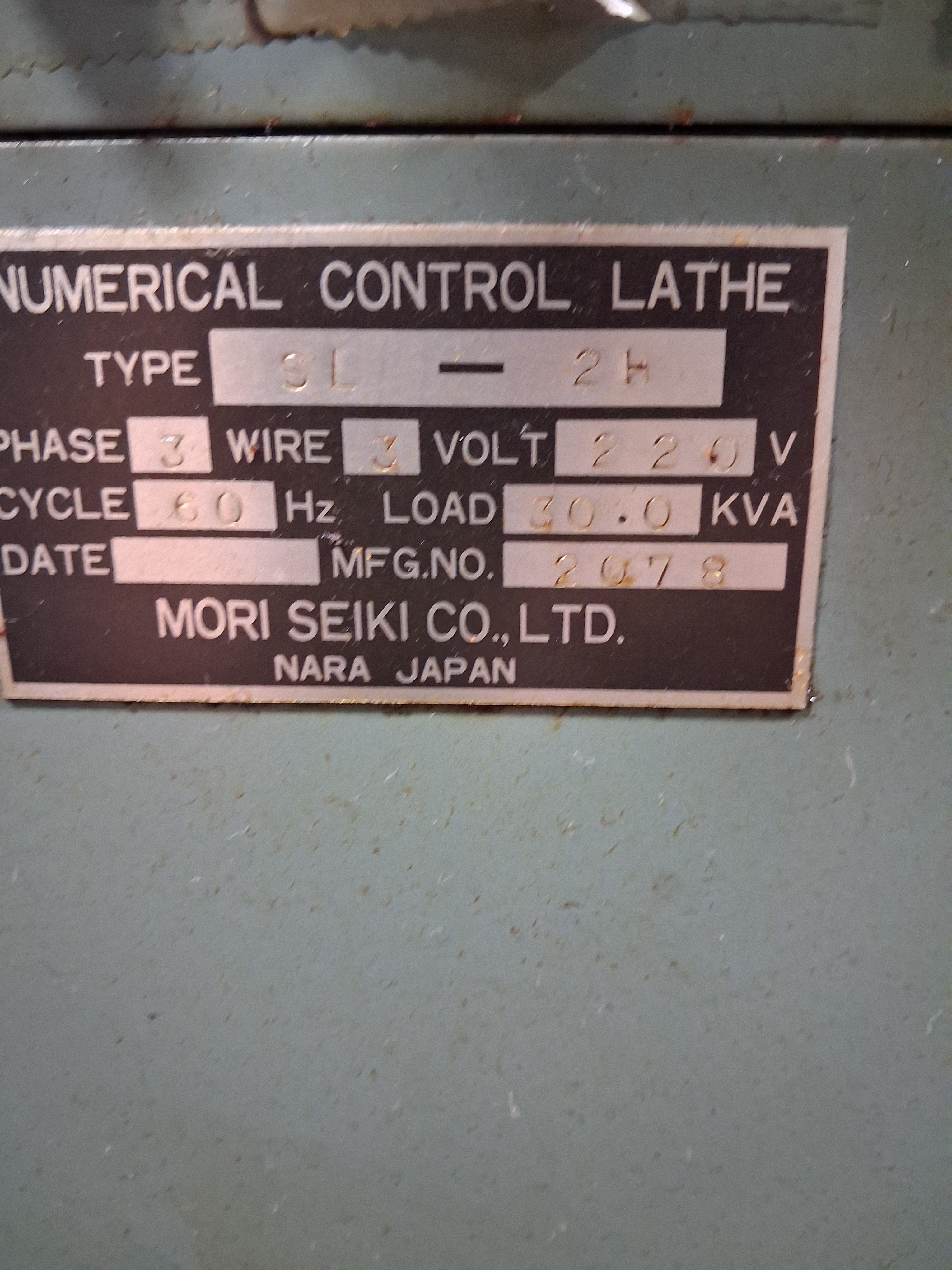Mori Seiki #SL-2H, slant bed CNC turning center, Fanuc 10T Control, 12-station drum turret, hydraulic chuck - Image 3