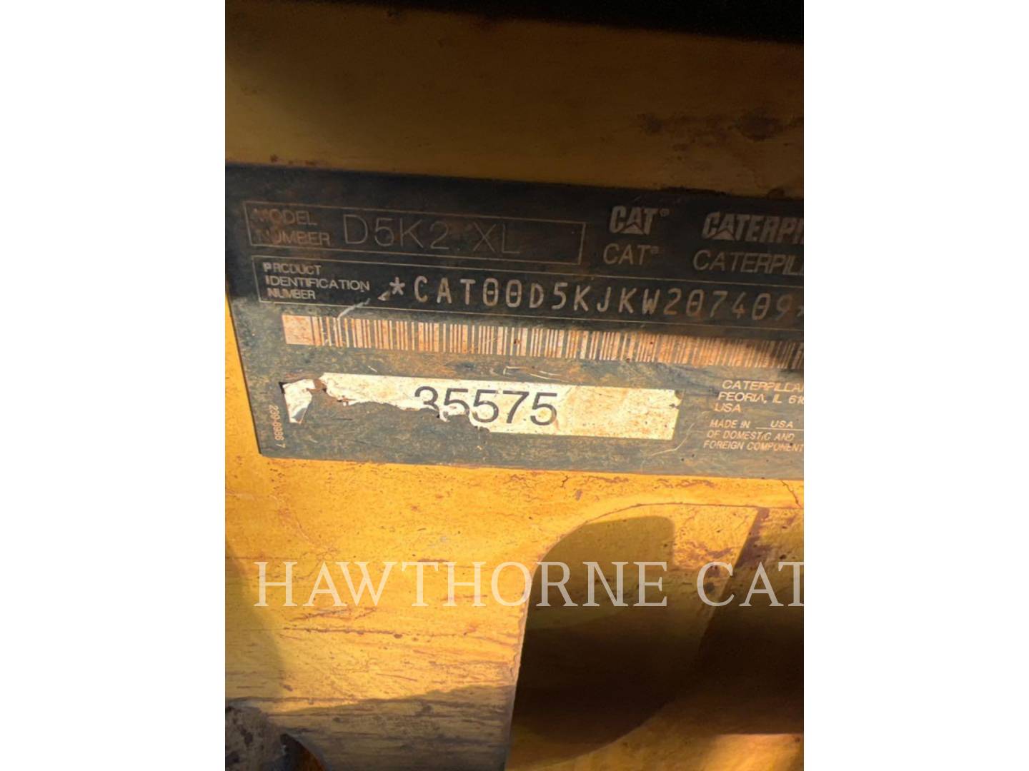 Caterpillar D5K2 XL, 4108 hours, S/N: KW207409, 2019 - Image 7