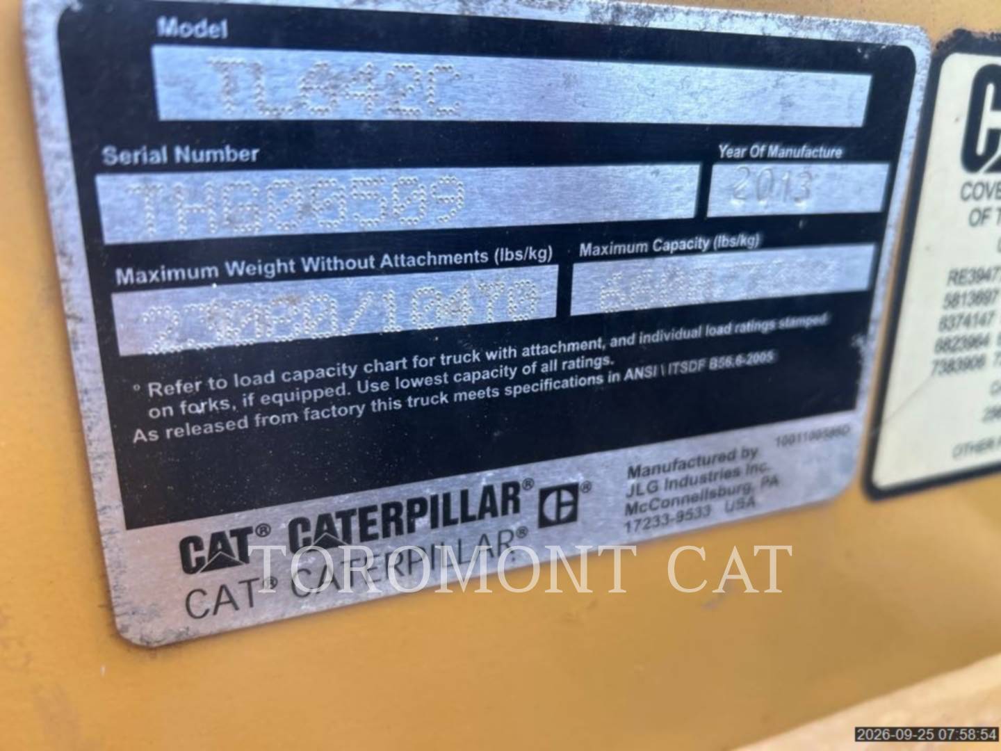 Cat TL642C, Telehandler, 3962 hours, S/N: THG00509, 2013 - Image 6