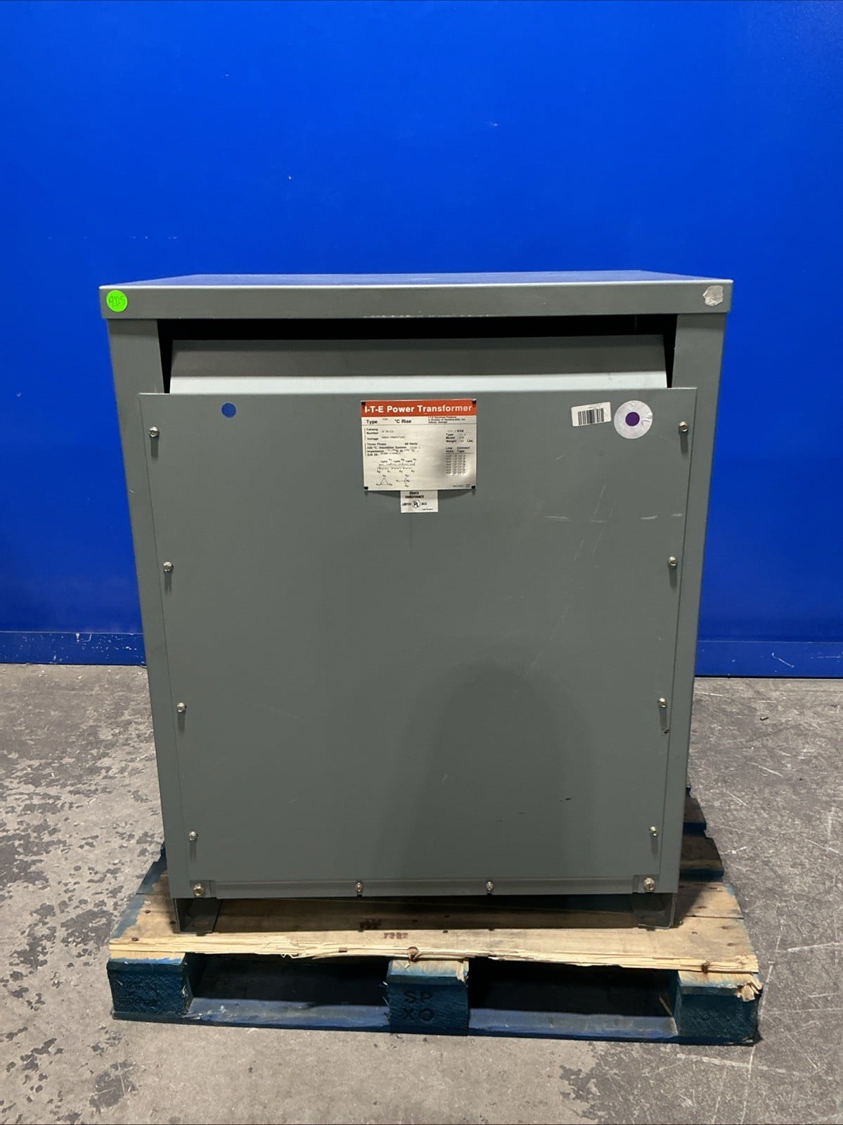 112.5 KVA 480 Delta Primary, 208Y/120 Secondary, Siemens ITE #3F3Y112, Dry Type Transformer, 3 Phase, 60 Hz - Image 2
