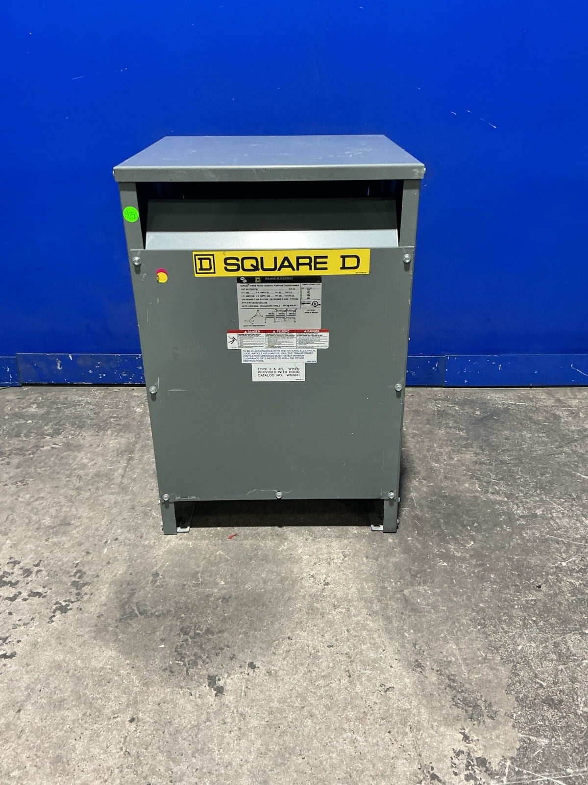 45 KVA 480 Primary, 208Y/120 Secondary, Square D #EE45T3H, Dry Type Transformer, 3 Phase, 60 Hz - Image 2