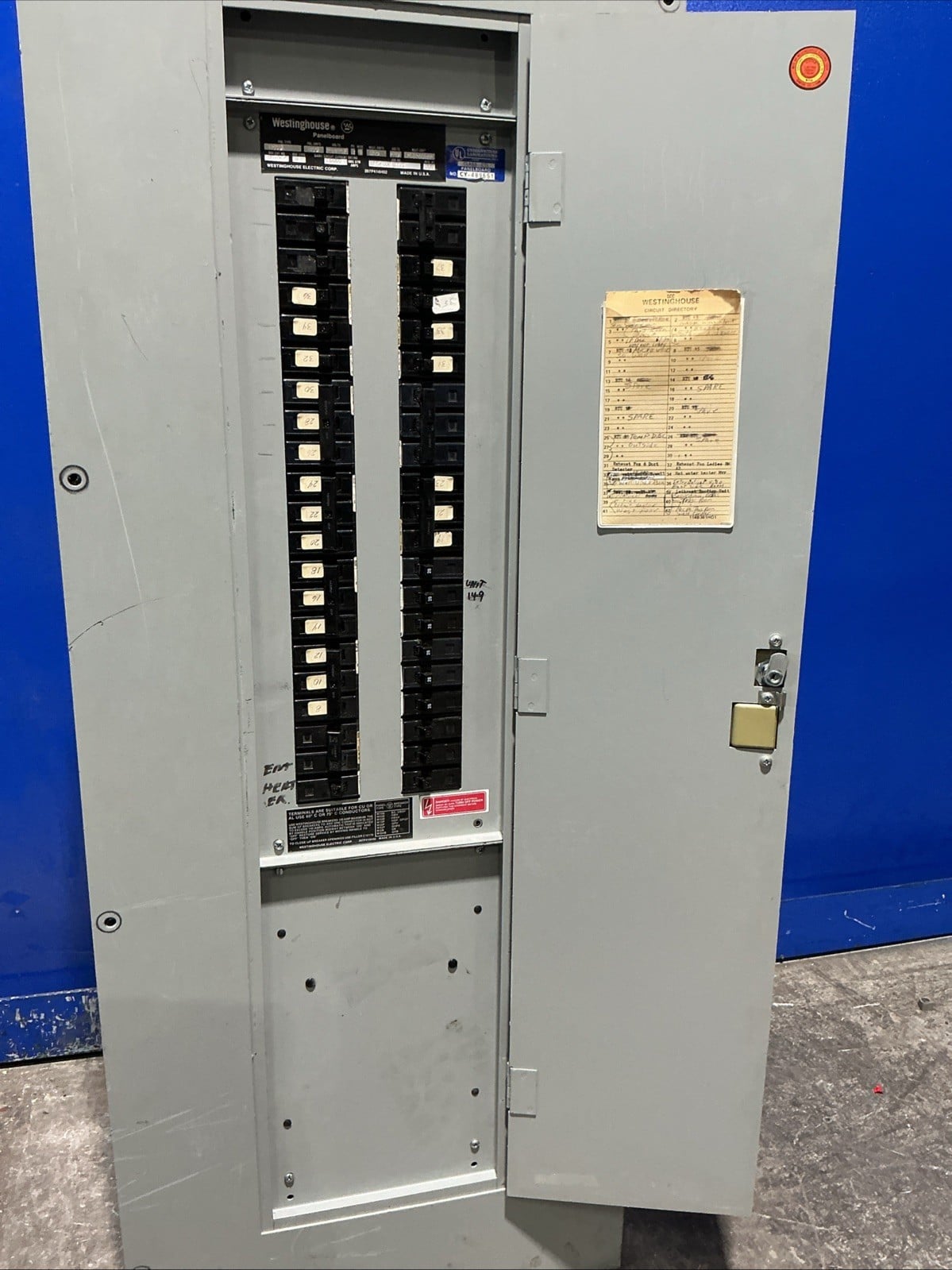 400 Amp. Westinghouse YS2054, MLO Panelboard, 208Y/120 Volts, 3 Phase, 4 Wire - Image 6
