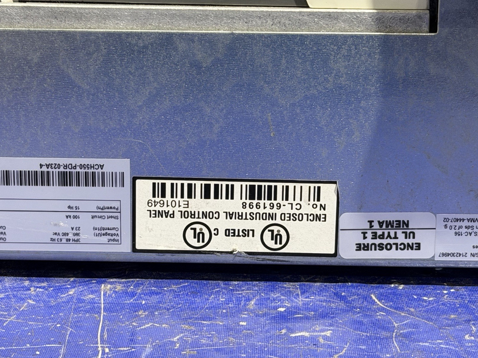 100 Amp, ABB #CL-6661998, enclosed industrial control panel, 480 Volts - Image 7